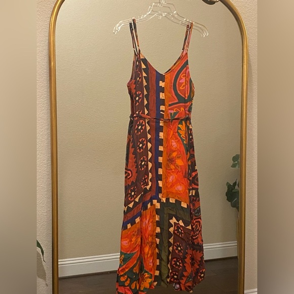 FARM Rio for Anthropologie Hanky Wrap Midi Dress Size S - Picture 11 of 12